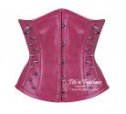 HOOK SPIKES FAUX LEATHER  PINK 